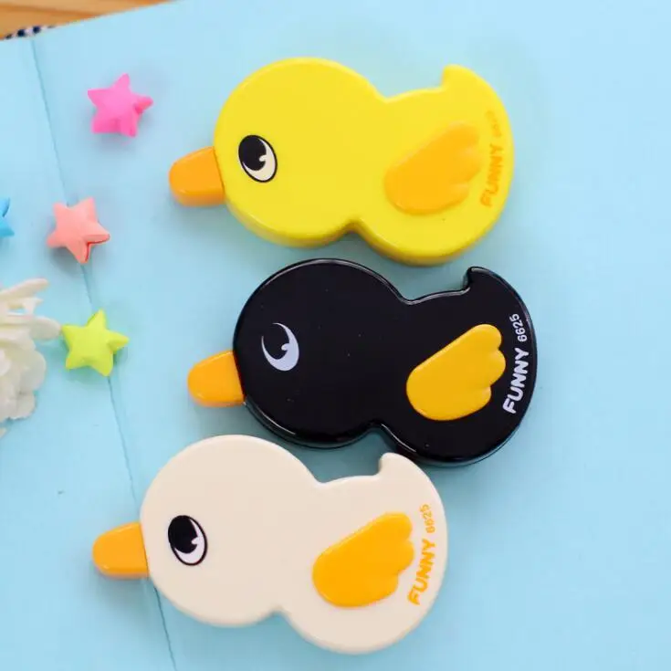 1 Piece Kawaii Yellow Duck Correction Tape Creative School Corrector Tool Stickers Kids Gift School Office Stationery