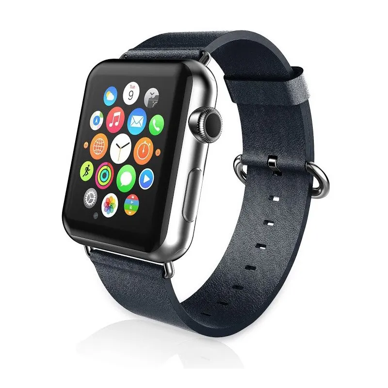 Ремешок для Apple watch 38mm PU Leather чёрный | Электроника