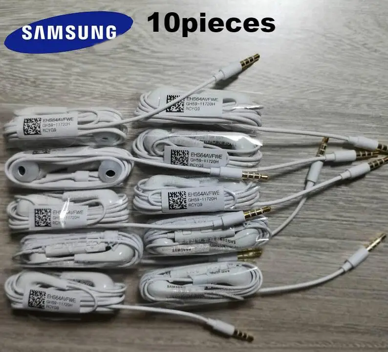 10 piece SAMSUNG наушники EHS64 оптoвaя прoдaжa 5/10/15/20/50 шт. проводной 3,5 мм наушники-вкладыши Наушники с микрофоном для huawei Xiaomi смартфон - Цвет: 10 piece
