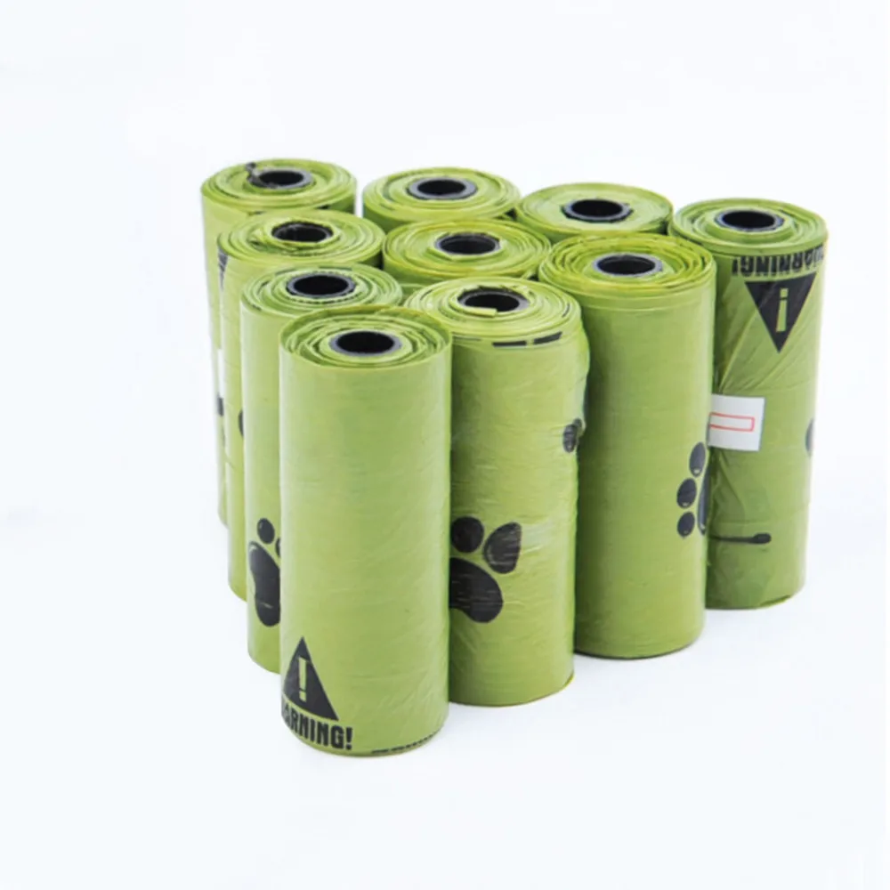 8 рулонов биоразлагаемых мешков для уборки собак кукурузный крахмал