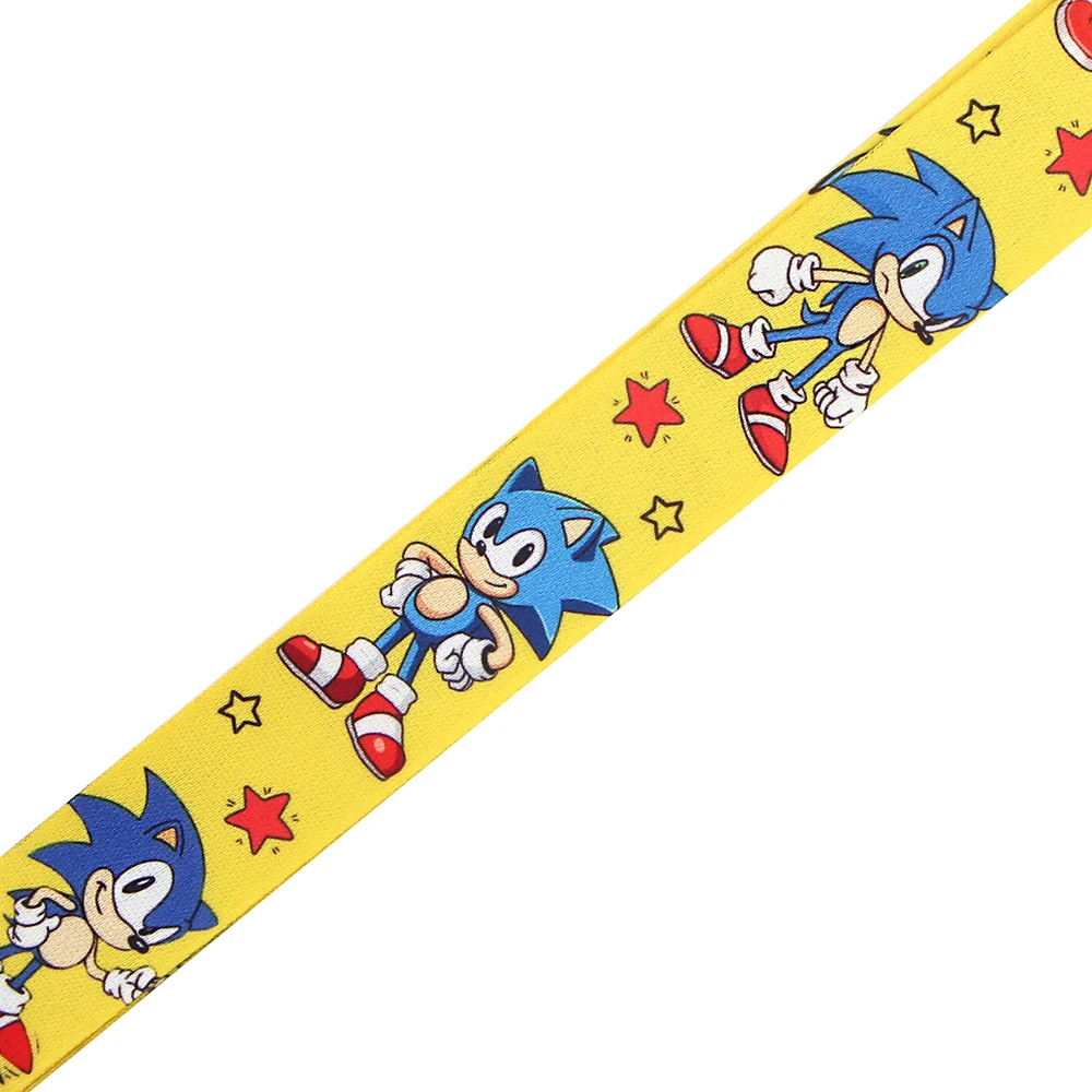 

FD0126 Sonic Boy Anime Keychain Neckband Lanyard USB ID Card Badge Holder Mobile Belt Lanyard Mobile Phone Accessories