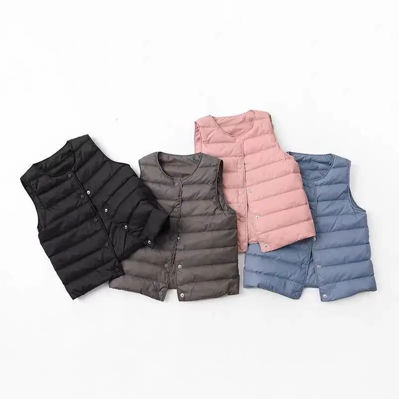 

Soft and lightweight cotton-padded jacket waistcoat waistcoat 2021 new boys and girls warm cotton vest children P4292