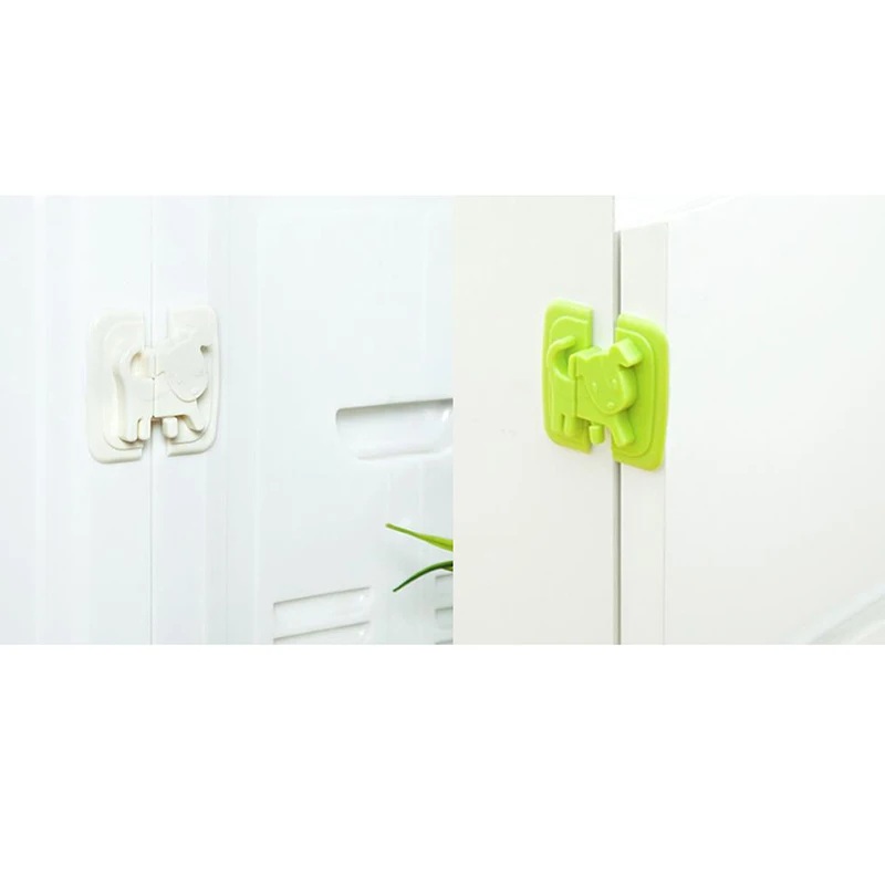 Cerraduras de seguridad con forma de cachorro, 1 unidad, para puerta de refrigeradores, protecci&oacute;n segura para beb&eacute;, feliz-2