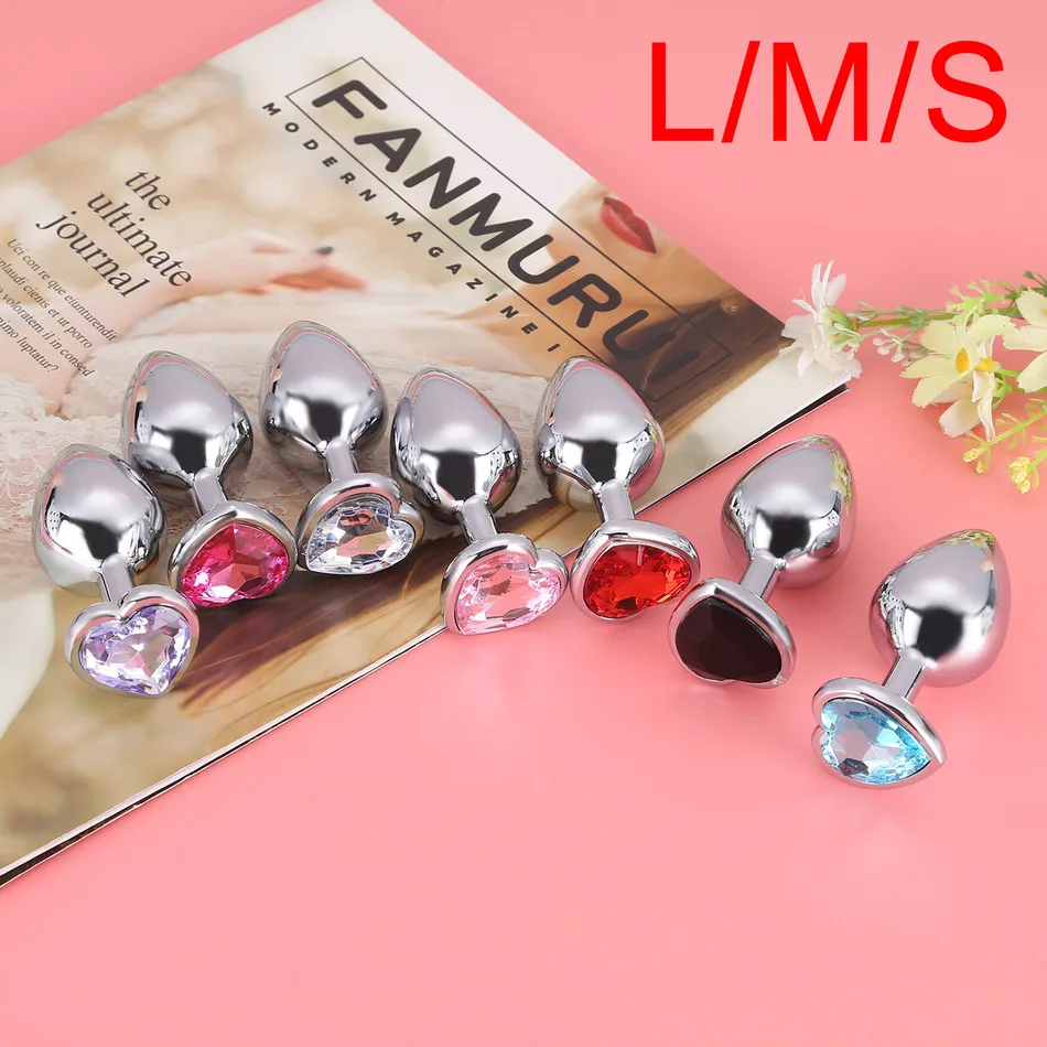 Металлическая Анальная пробка в форме сердца секс игрушки анальная из