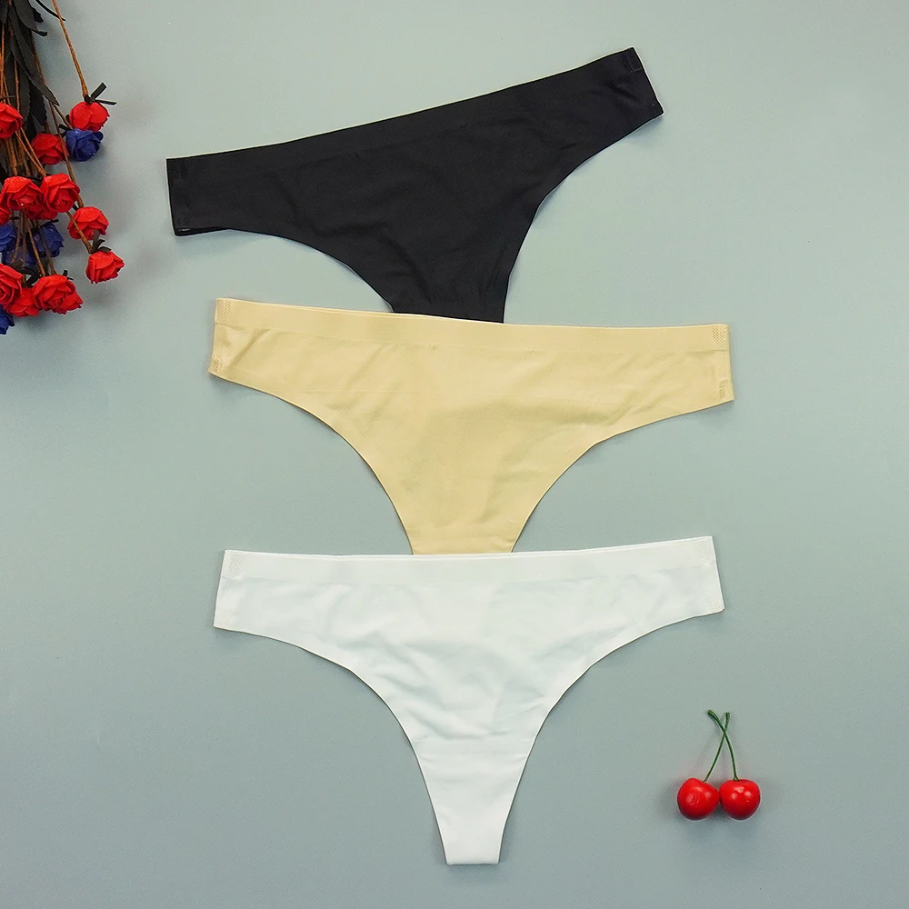 3 шт./лот сексуальные бесшовные стринги женские из вискозы спортивные интимные