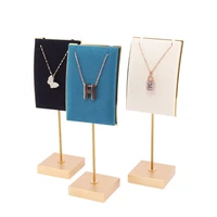 metal velvet cloth necklace display stand home women jewelry organizer mall high quality pendant show rack