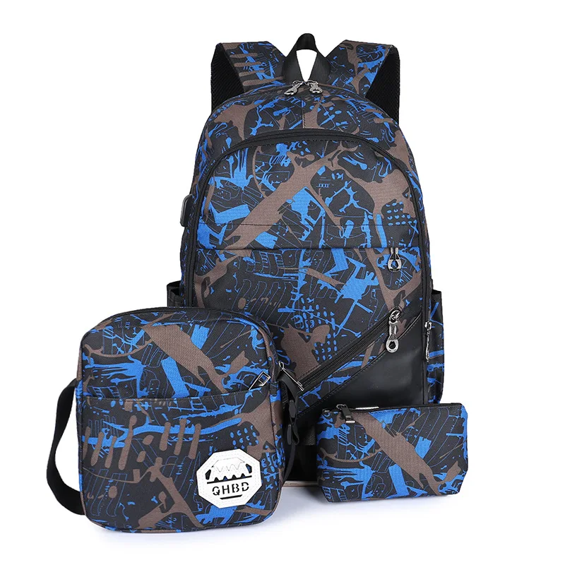 Парусиновая обувь женская белая книжная сумка рюкзак 3 шт./компл. Школьный Рюкзак