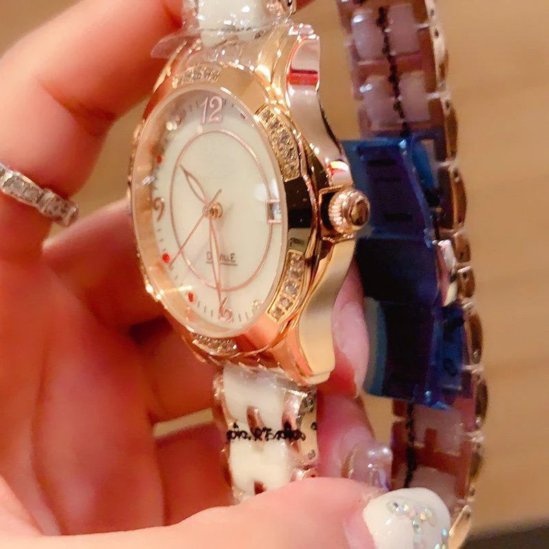 

Top Luxury Women's Ceramic Watches for Women Quartz Sapphire Glass Ladies Dress Wrist Watch Brand Female Clock montre femme 35mm