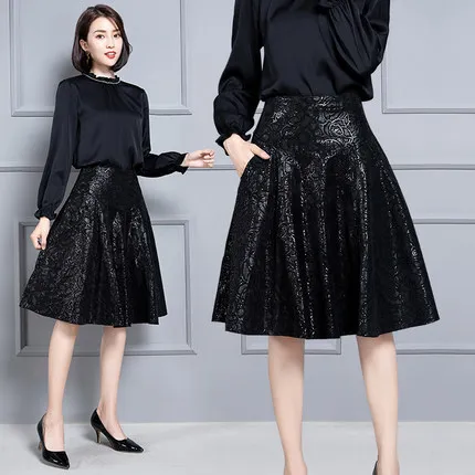 

2019 New Fashion Genuine Sheep Real Leather Skirt K34