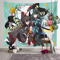 demon slayer cartoon wall cloth carpet agatsuma zenitsu hashibira inosuke room decoration background cloth for home decor