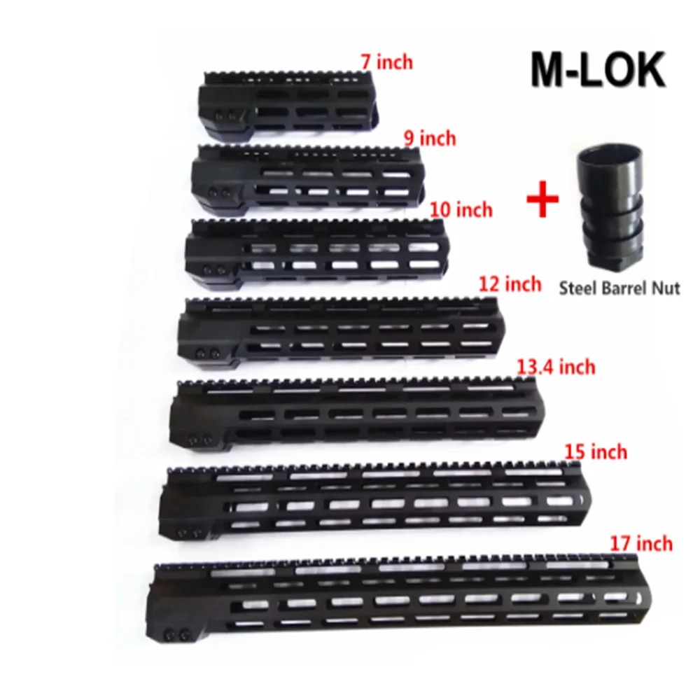 AR 15 M4 M LOK MLOK 7/9/10/12/13.5/15/17/19/22 дюймов Тонкий бесплатный поплавок Handguard прицел