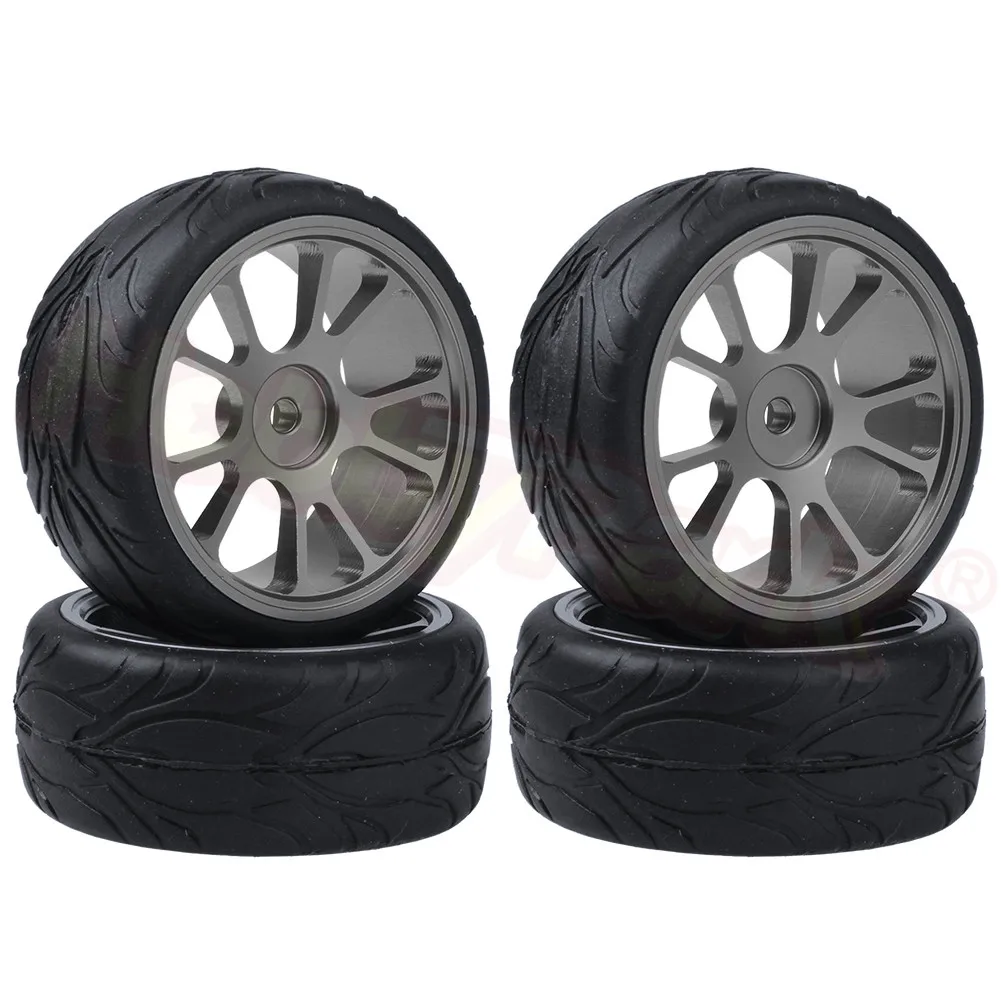 Type 1 Grey 7935 4 шт. 63x26 мм RC алюминиевые колеса и шины для WLtoys A959 A949 A969 A979 A959B A969B A979B 1/18 RC автомобилей запчасти для обновления - Цвет: Type 1 Grey 7935