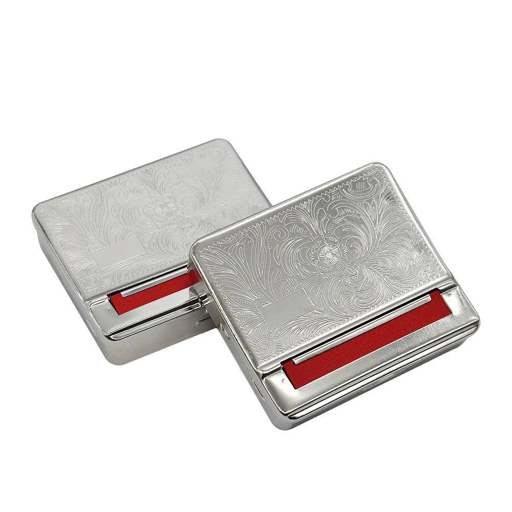 Серебристый металлический роликовый станок чехол для хранения с Красной мягкой