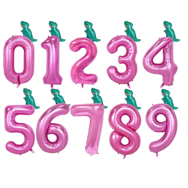 Pink A 1 компл. Динозавр фольга гелий мультфильм 40 дюймов количество шары День рождения украшение детские игрушки динозавр забавные подарки детский душ - Цвет: Pink A