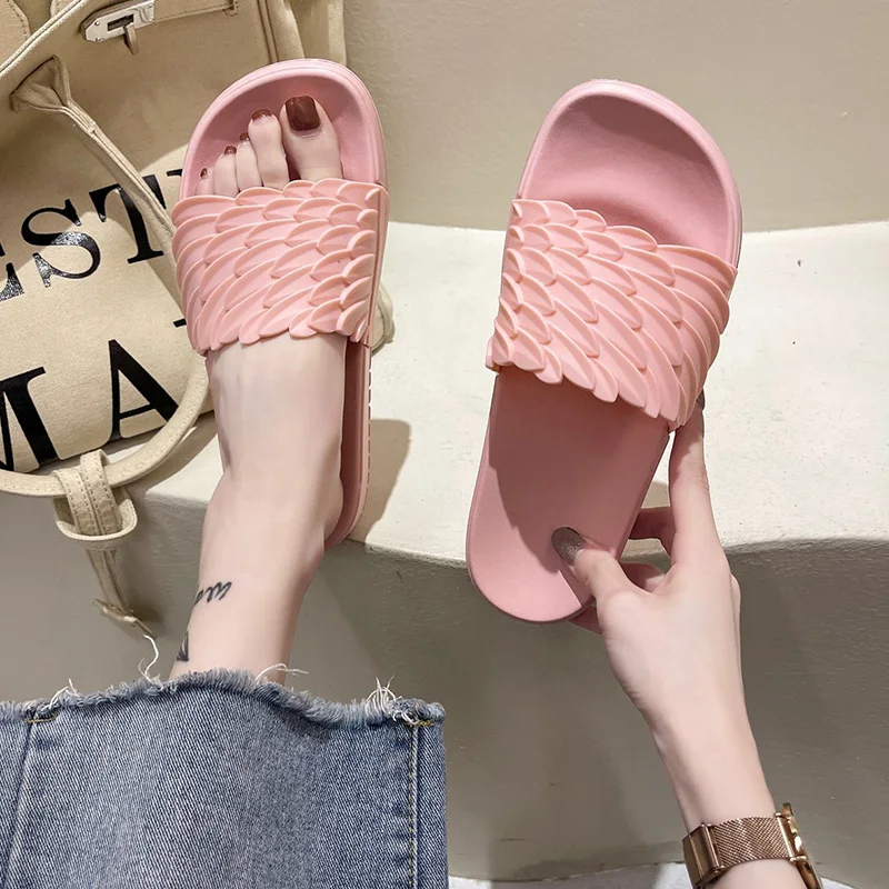 

Shoes Slippers Casual Slipers Women Low Shale Female Beach Slides Luxury 2021 Sabot Summer Flat Basic PU Rome Fashion Shoes Low