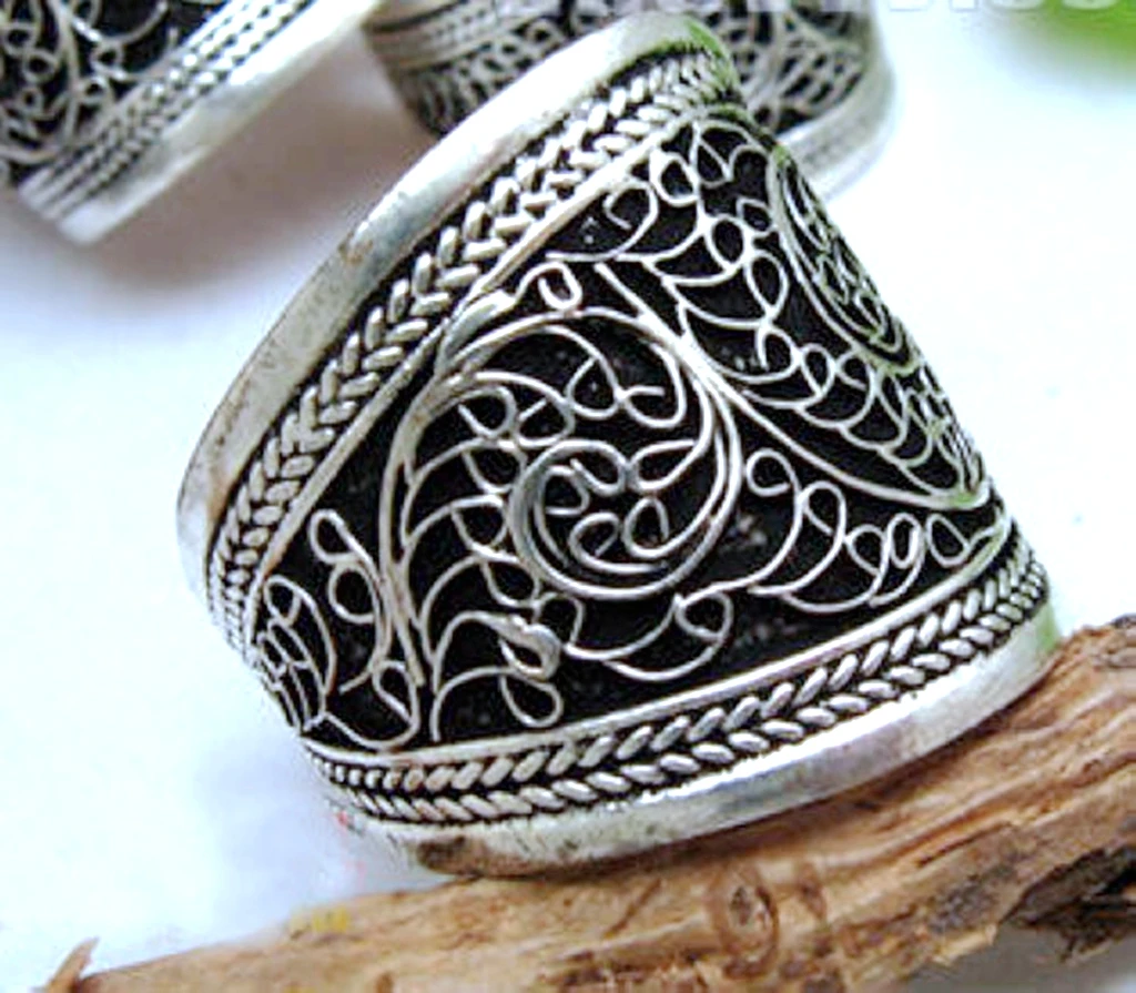 Регулируемое длинное кольцо из сплава|amulet ring|ring ringtibetan silver rings |
