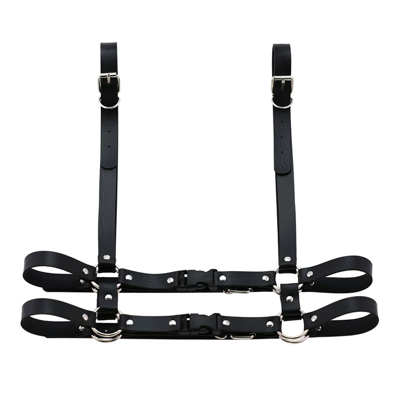 

PU Leather Harness Belt SAFENH Punk Goth Adjustable Chest Suspenders Buckle Belt Top Women Sexy Body Bandage Leather Belt