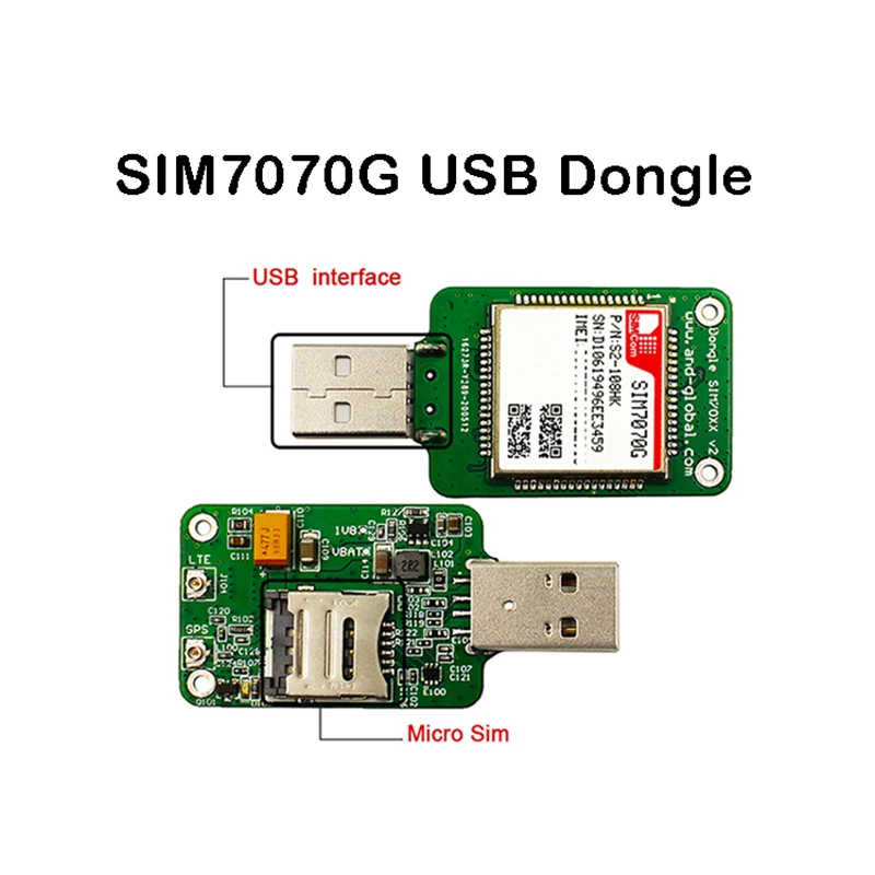 SIMCOM LTE usb модем SIM7070G многодиапазонный CAT M nb iot GPRS модуль совместим с SIM7000/SIM800F/SIM900 NB