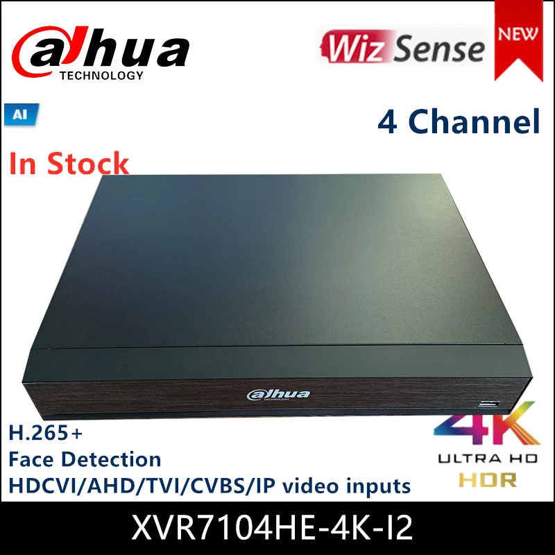 Dahua WizSense Series 4K Mini XVR XVR7104HE I2 4 канальный H.265 + поддержка распознавания лиц в реальном