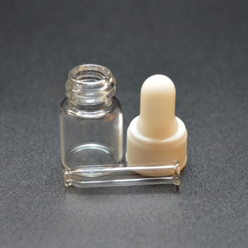 20 штук 1 мл пустые Прозрачный флакон-капельница Стекло бутылки RefillablePerfume флакон