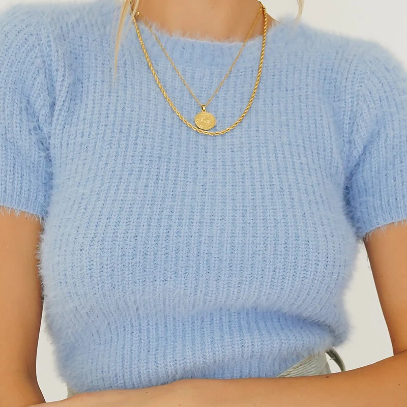 Polo-Shirt Crop-Top Fall 2020 Women Crop Top Solid Cropped Polo Shirts Mujer Sexy T Streetwear | Женская одежда