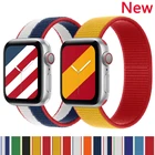 Ремешок нейлоновый с национальным флагом для Apple Watch Band 41 мм 45 мм 44 мм 40 мм 42 мм 38 мм, браслет для смарт-часов IWatch Band 7 4 5 6 Se Band