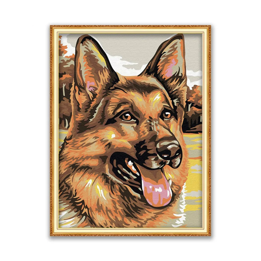 

Набор для вышивки крестиком с изображением немецкой овчарки, 11 карат