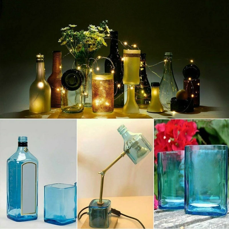 

DIY Glass Bottle Cutter Tool Square Round Wine Beer Bottles Cutting Machine with Accessories Kit Professional