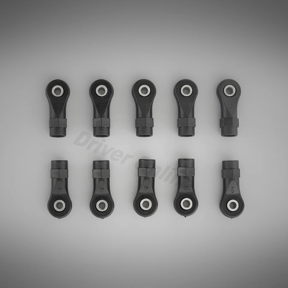 10PCS Plastic Rod Ends Link Balls for 1/10 RC Crawler Traxxas TRX-4 TRX4
