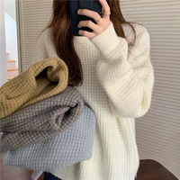 2021 winter cashmere elegant women sweater oversized knitted basic pullovers o neck loose soft female knitwear jumper