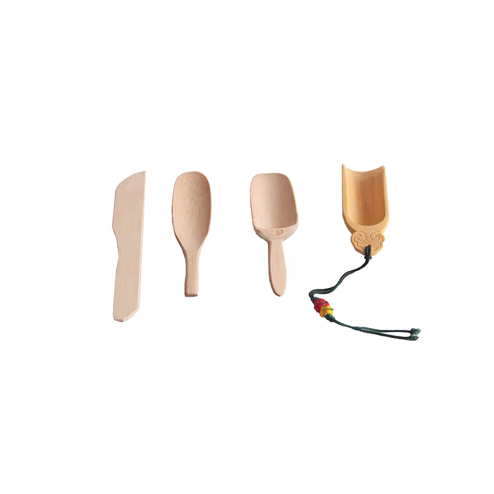 4pcs Logo Customized No Painting Natural Bamboo Material Spoon For Coffee Salt Suger Honey Safe Knife Eco-friendly Spoons | Дом и сад