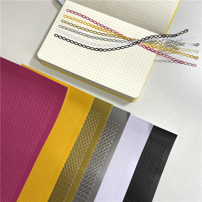 Korean Ins Bronzing Striped Chain Stickers DIY Creative Hand Account Handmade Materials Deco Sticker Stationery Personalized | Канцтовары