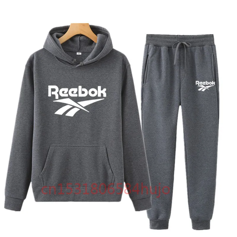 

Men Women Thick Hooded Sweatshirt Two Piece Set Sportswear Gym Workout Sweatshirts Autumn Winter 2021