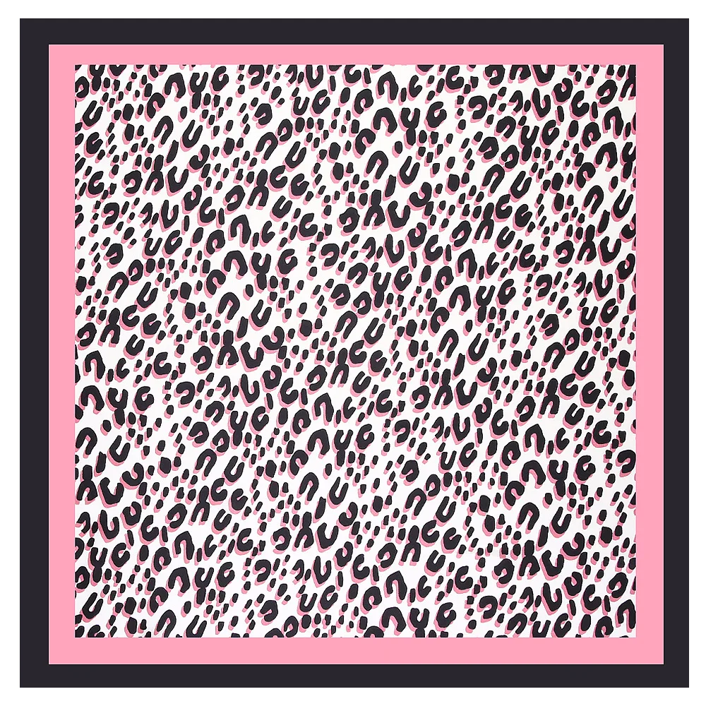 Маленькие хиджаб шарфы для женщин леопардовый принт Шелковый атласный шарф