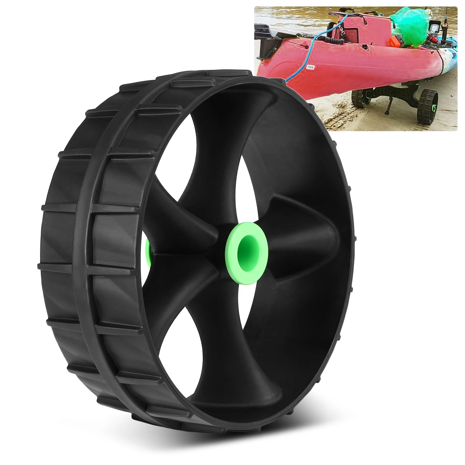 

1 PC Puncture-free Kayak Cart Wheel Plastic Replacement Wheel for Kayak Carrier Trolley Cart Kayak Tools