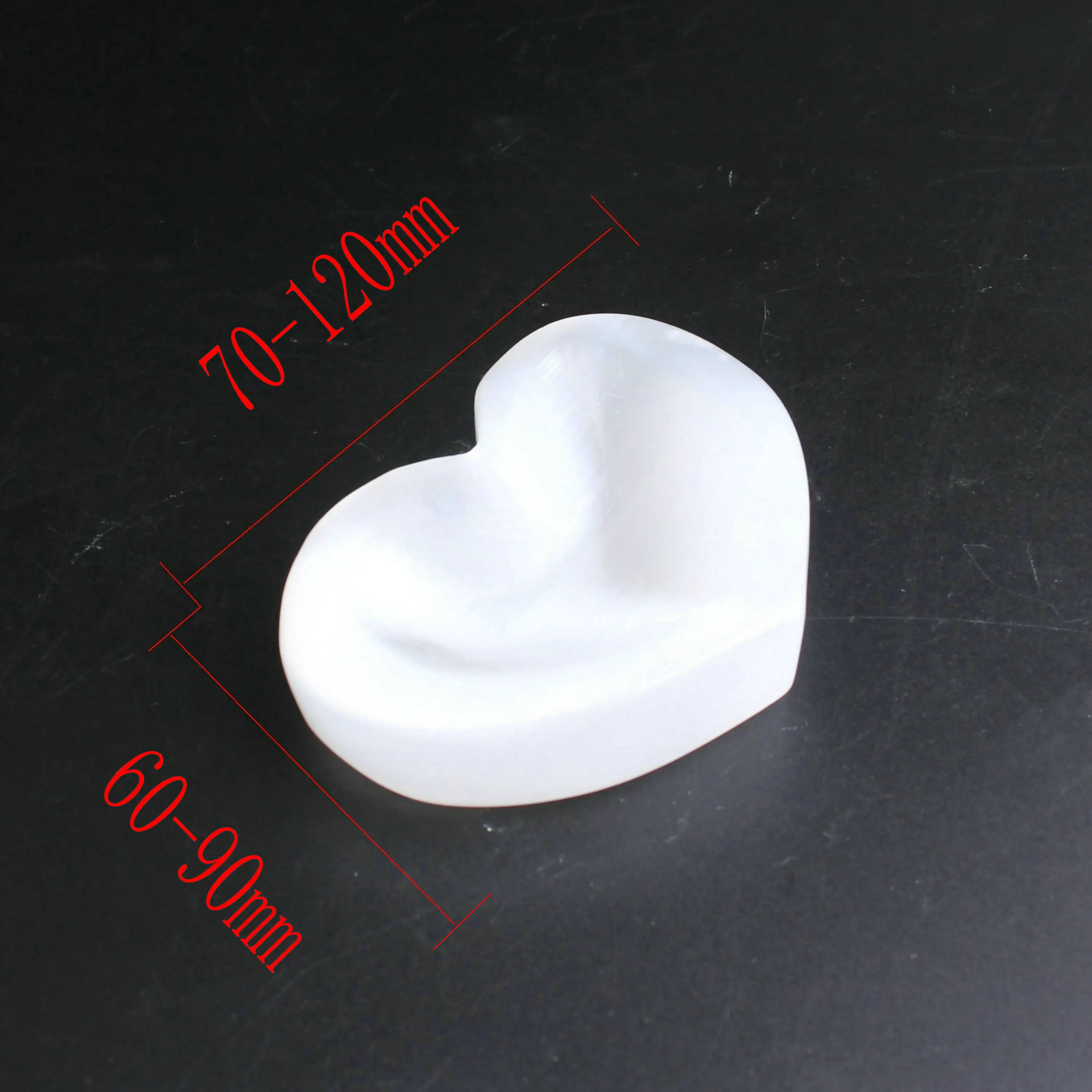 Оптовая продажа селенит в форме сердца любовь ароматерапия контейнер Луна