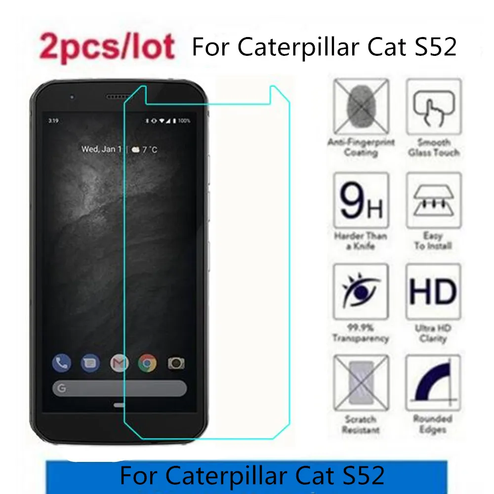 2.5D 9H закаленное стекло для гусеницы Cat S52 защита экрана защитное стекло|Защитные