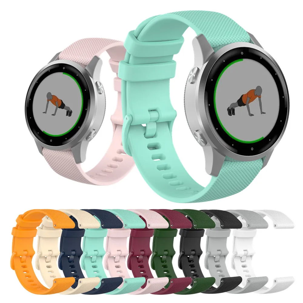 Спортивный силиконовый ремешок на запястье для Garmin Vivoactive4S 4 3 Смарт часы Vivoactive 4S