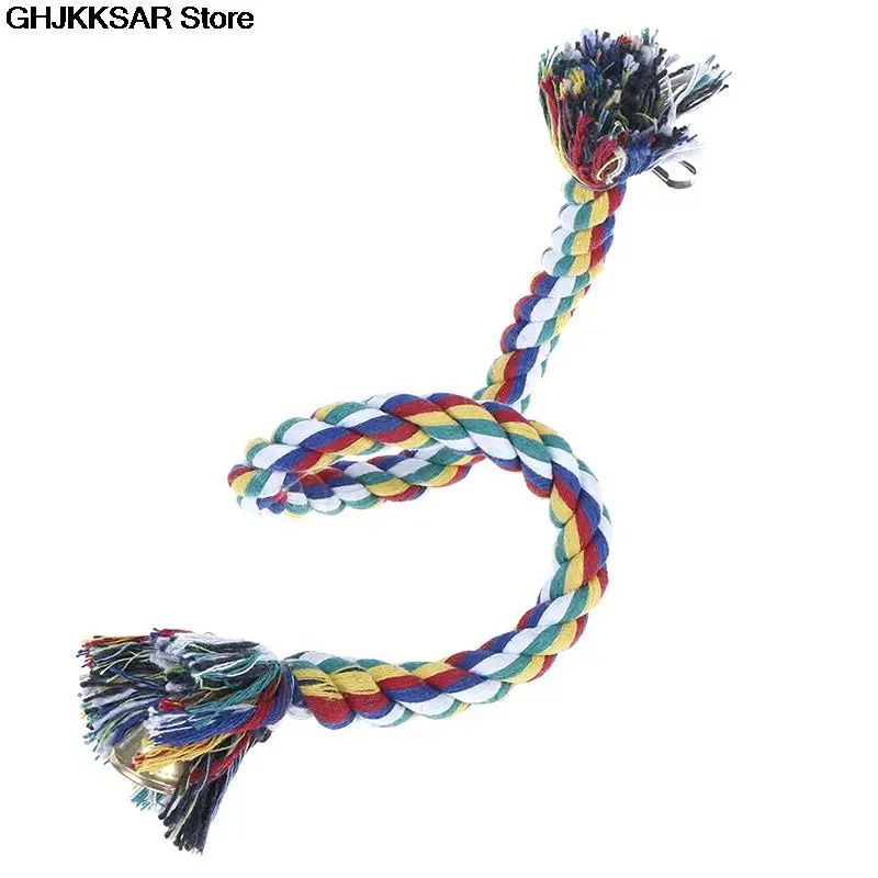 50cm Parrot Toy Rope Braided Pet Chew Perch Coil Bird Cage Cockatiel Birds Training Accessories | Дом и сад