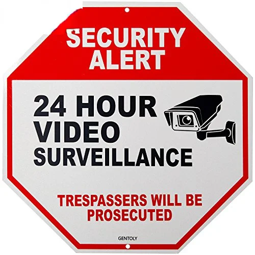

CMCT creative video surveillance logo - family safety camera reflective fine decoration pvc12x12cm waterproof Car Sticker