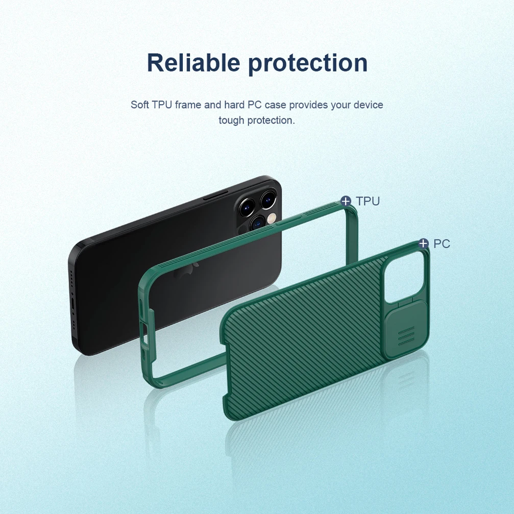 

Phone Case For iPhone 12 Pro Max Cases NILLKIN Camshield Pro Camera Protection Case Shields For Apple Iphone 12 Mini Back Cover
