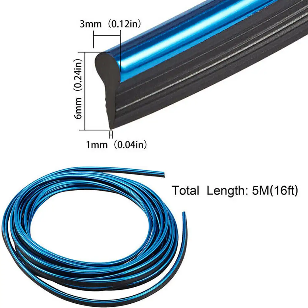 

5M Car Interior Moulding Trim Strip Auto Door Edge DIY Decor Filler Line New