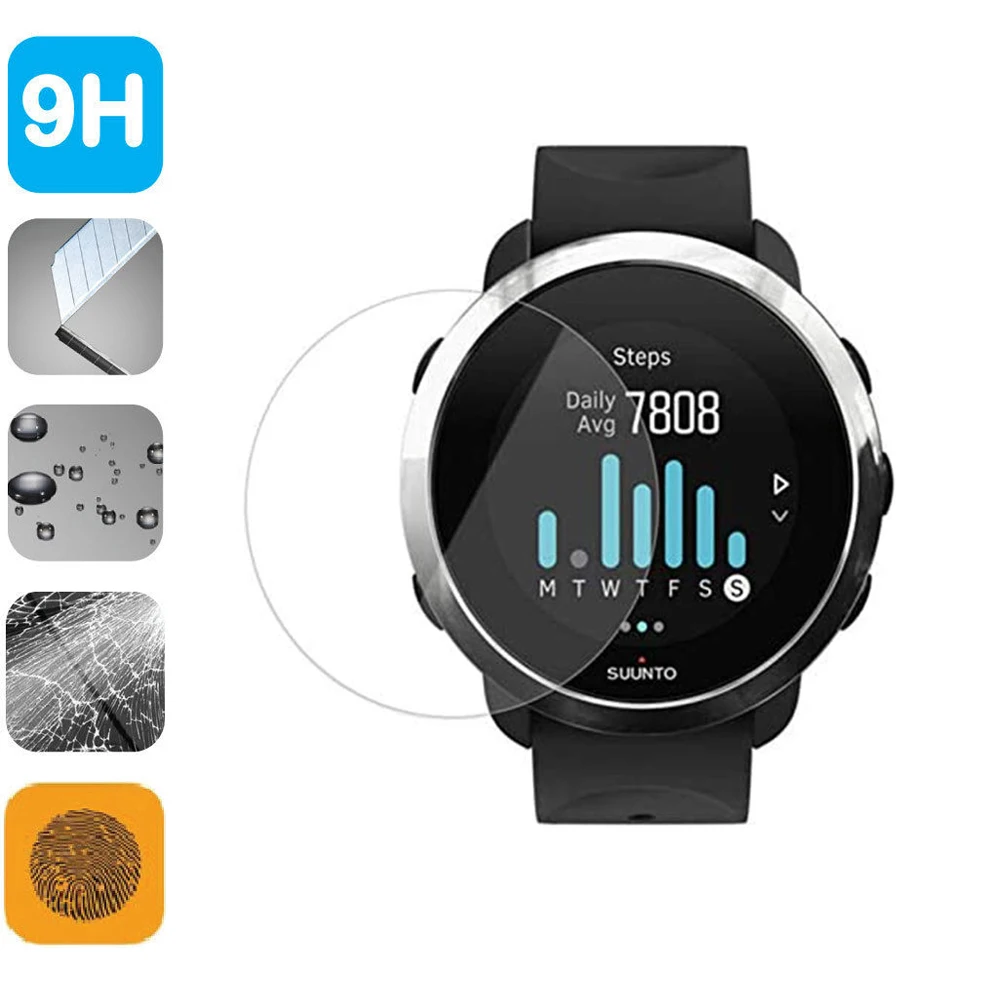 

2 шт. 9H закаленное стекло Защита экрана Защитная пленка для Suunto 9 SUUNTO9 аксессуары для умных часов