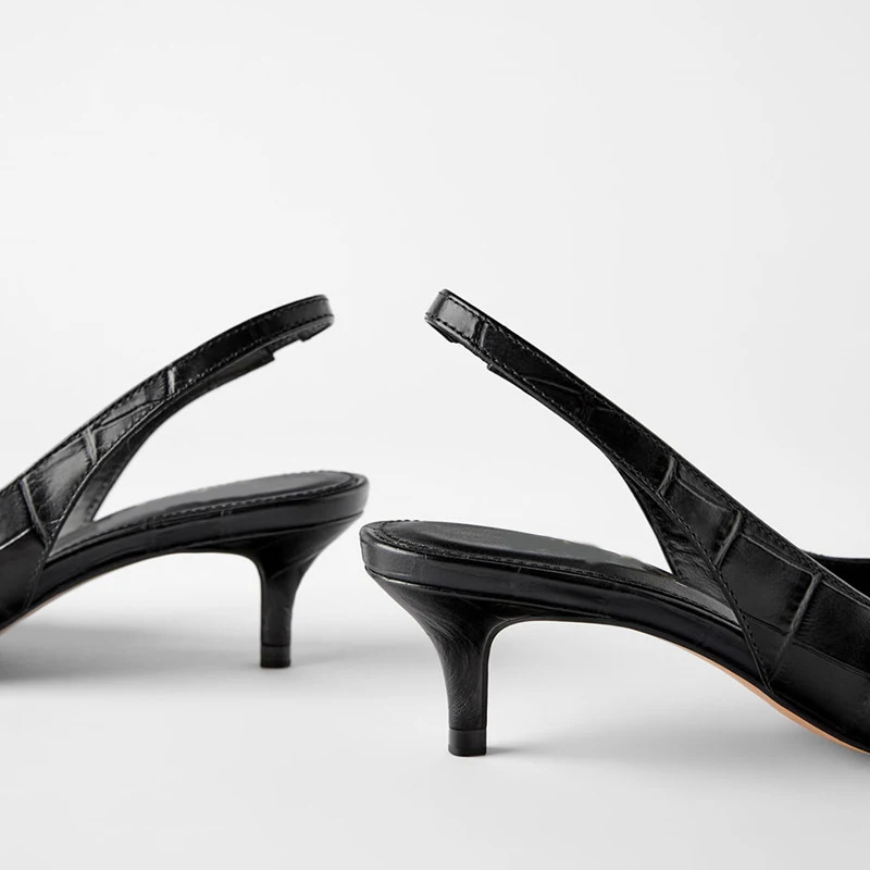 Туфли женские из натуральной кожи на низком каблуке с ремешком щиколотке|Женские