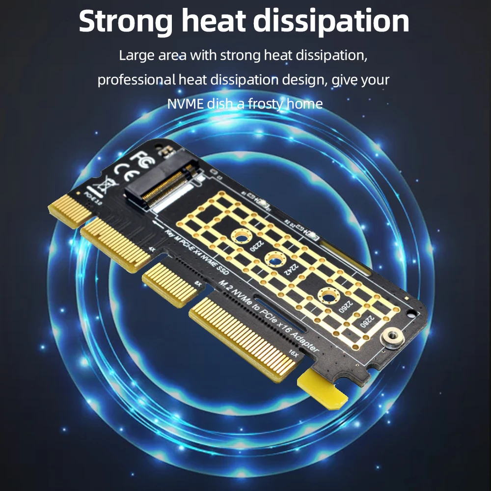 M.2 To PCI-E 3.0 4X 8X 16X LED Expansion Card Computer Adapter SSD Solid-state Drive Support NVME Hard Disk | Компьютеры и офис