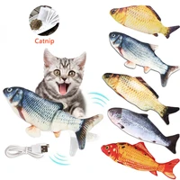 20pc electric cat toy 3d fish usb charging simulation fish toy pet interactive cat toys for kitten chew catnip toy cats supplies