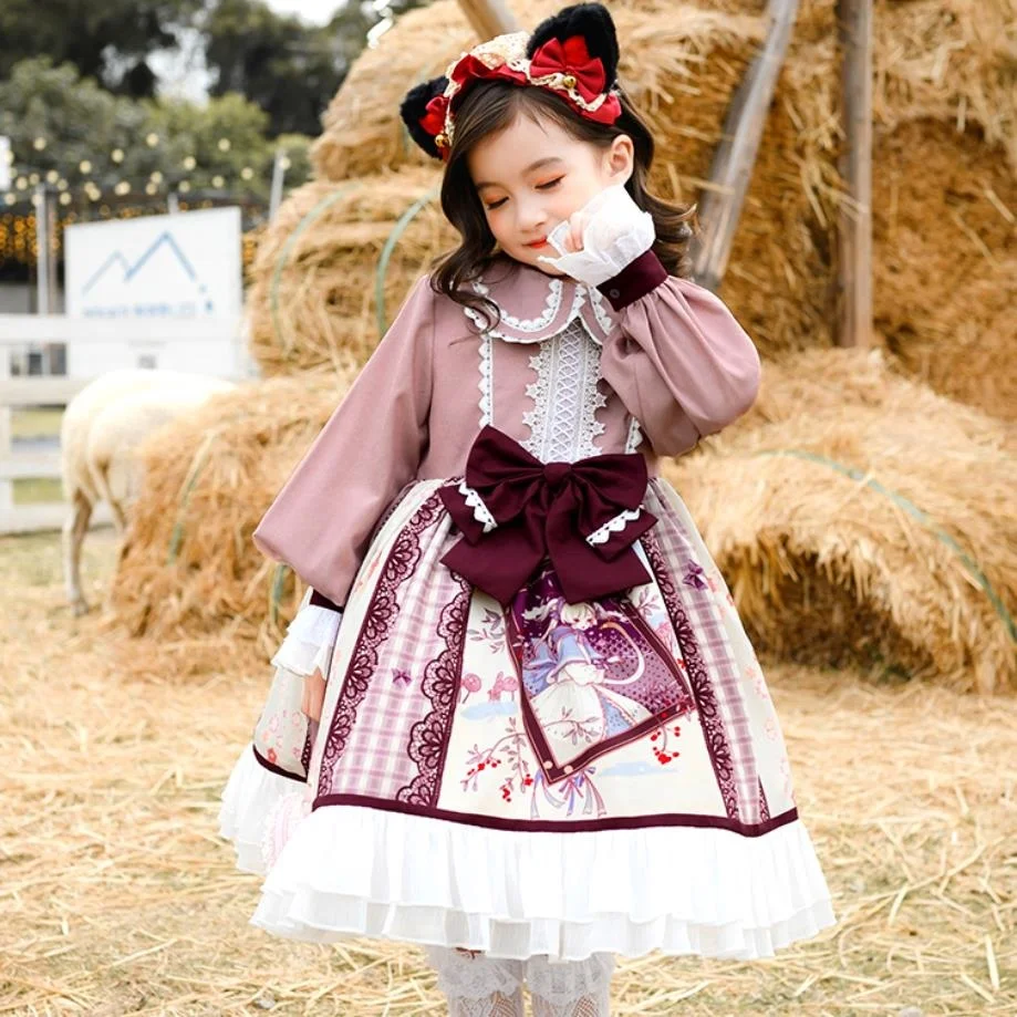 

Spring Girl Lolita Dress Children Christmas Halloween Cosplay Costume Kids JSK Carnival Costumes Dresses For Girls A169