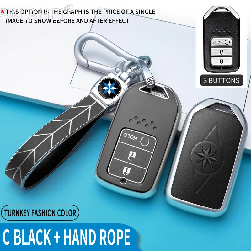 

TPU Car Smart Remote Key Fob Case Cover Holder Protect For Honda Civic Accord Pilot CRV 2015 2016 2017 2018 Car styling Keychain