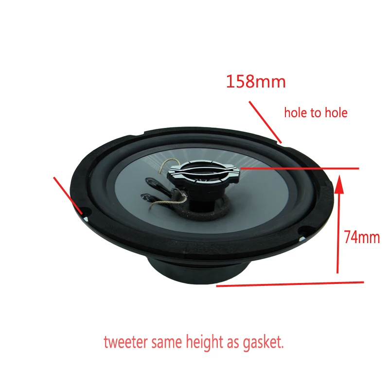 I KEY BUY 2 шт. 6 5 дюйма Hifi Автомобильные колонки Parlantes Way 300 Вт 4 Ом коаксиальный полный