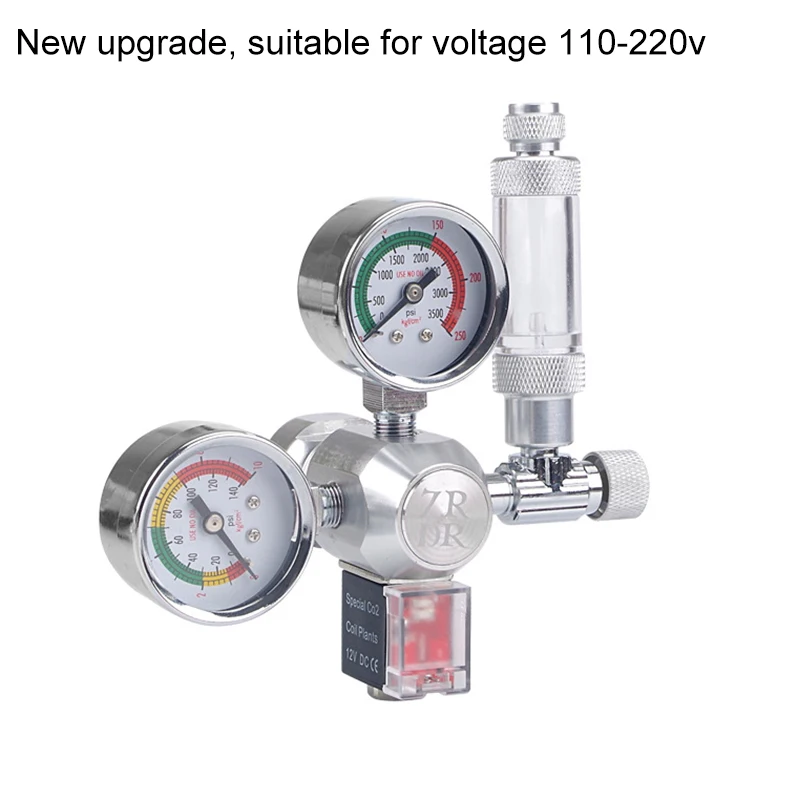 

Aquarium CO2 Regulator Magnetic Solenoid Check Valve Fish Tank CO2 Pressure Reducing Valve DIY CO2 Control System Kit 220V 110V